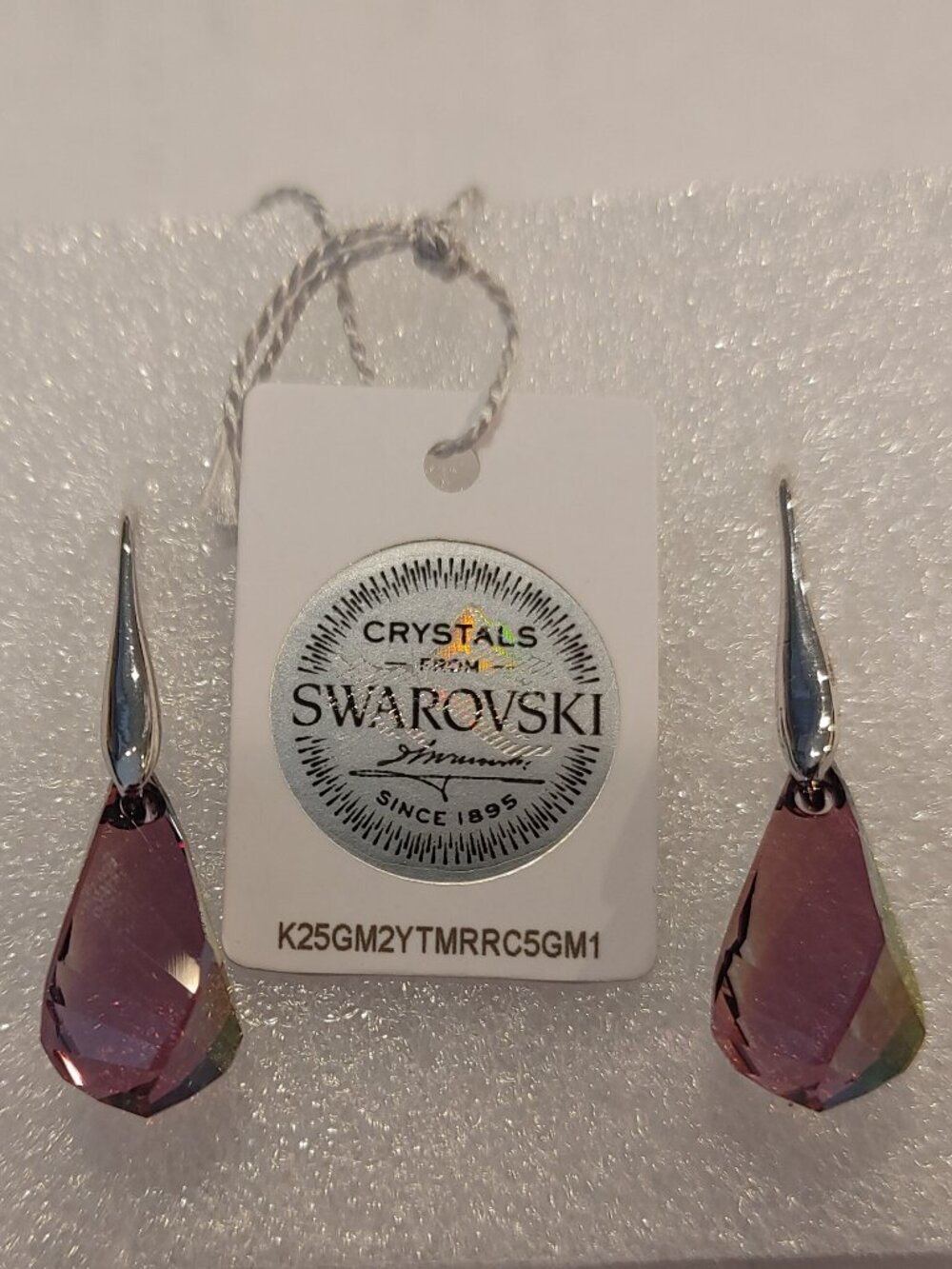 Drop Earrings Crafted With Swarovski Crystals - Authentic Tag Included